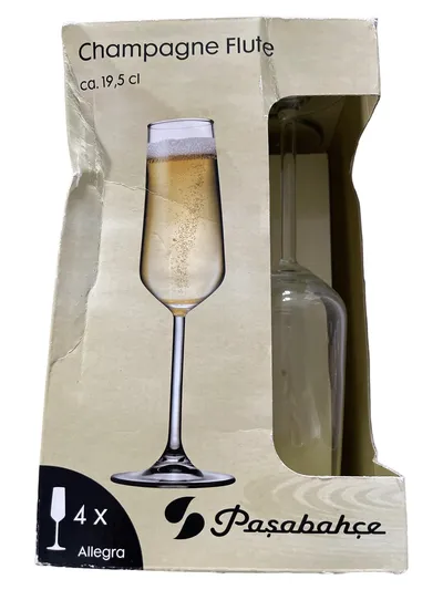 Pasabahce Allegra Sektgläser 4er Set Champagnergläser Transparent Glas 24cm