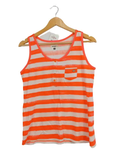 Icepeak Damen Top gestreift Orange Gr. 40;L Baumwolle Casual Ärmellos