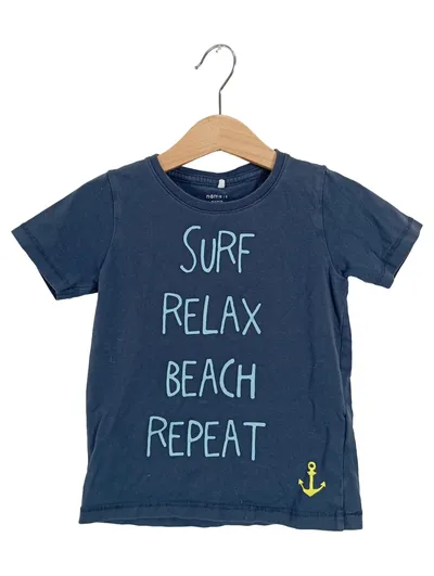 NAME IT Kinder T-Shirt Junge Gr. 92 Blau Maritim Kurzarm