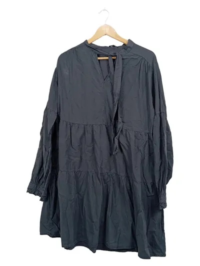 BETTER RICH Damen Tunikakleid Langarm Grau Gr. XL Schleife Casual
