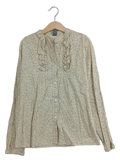 ZARA KIDS Mädchen Bluse Rüschen Blumenmuster Gr. 152 Beige