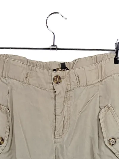 CATNOIR Damen Cargohose Gr. 38 Beige Casual Baumwolle Bundfalten