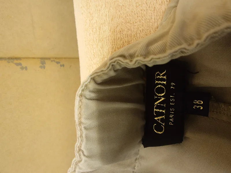CATNOIR Damen Cargohose Gr. 38 Beige Casual Baumwolle Bundfalten 7