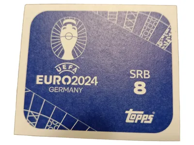 Topps UEFA EURO 2024 Sammelkarte Serbien SRB 8 Blau Sticker