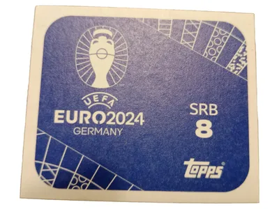 Topps UEFA EURO 2024 Sammelkarte Serbien SRB 8 Blau Sticker