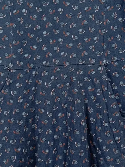 Sorgenfri Sylt Damen Freizeitkleid Langarm Blumenmuster Gr. 36/S Blau