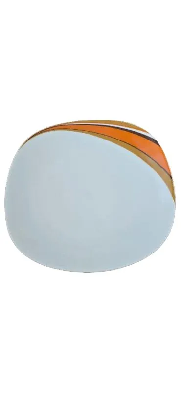 Schirnding Bavaria Platzteller Porzellan Retro Design Orange Braun 24cm