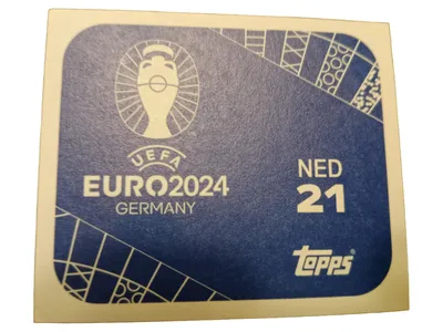 Topps UEFA EURO 2024 Sticker NED 21 Niederlande Sammelkarte Blau