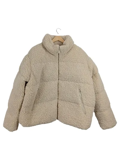 MAZINE Damen Steppjacke Teddy Winterjacke Beige Gr. 48/4XL Kurzmantel