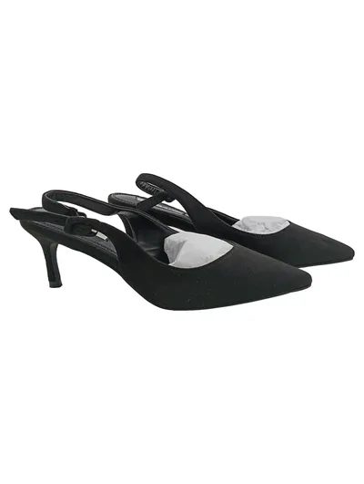 NA-KD Damen Slingback Pumps Schwarz Gr. 36 Kitten Heel Elegant