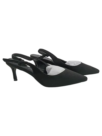 NA-KD Damen Slingback Pumps Schwarz Gr. 36 Kitten Heel Elegant