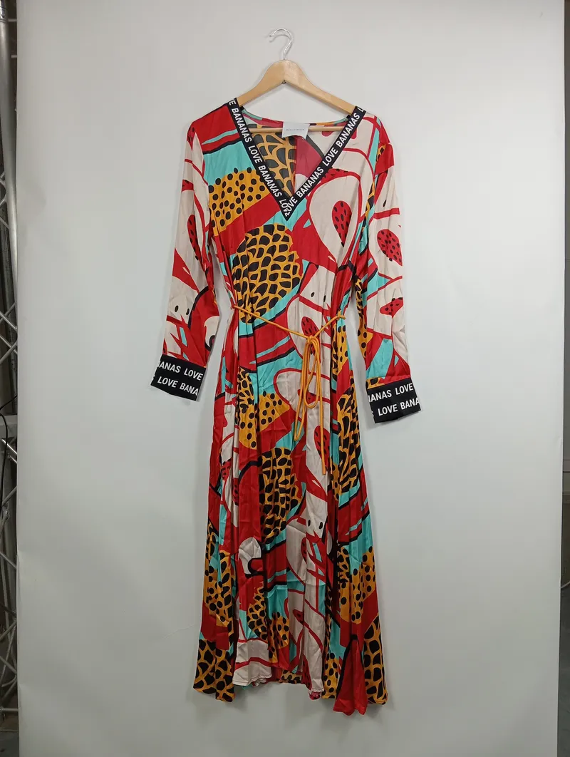 DELICATELOVE Damen Freizeitkleid Gr. 40 L Mehrfarbig Bohemian Viskose 2