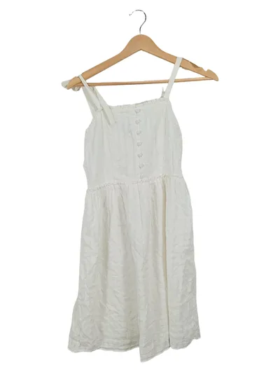 & Other Stories Sommerkleid Damen Gr. 36/S Weiß Casual Strukturmuster