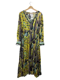 DELICATELOVE Sommerkleid Damen Gr. 40 L Mehrfarbig Kaktus Muster Viskose 1
