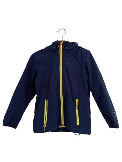 Schratt 1803 Kinder Softshelljacke Gr. 116 Blau Kapuze Outdoor