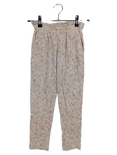NAME IT Mädchen Stoffhose Blumenmuster Gr. 122 Paperbag Organic Cotton