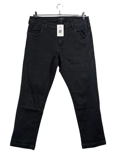 Zizzi Jeans Regular Fit Damen Hose Gr. 48x78 Schwarz Casual