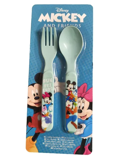 Disney Kinderbesteck Set 2tlg Löffel Gabel Kunststoff Blau