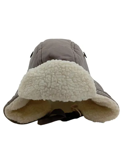 Engelbert Strauss Pilotenmütze Grau Teddyfell Outdoor Wintermütze