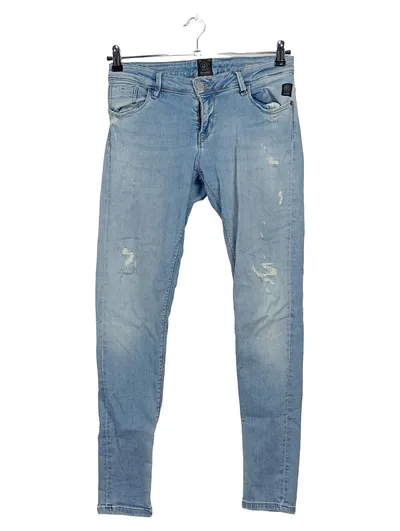 ELIAS RUMELIS Destroyed Jeans Damen W30 Hellblau Skinny Stretch