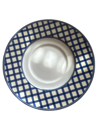 FLIRT by R&B Kuchenteller French Vanilla Blau Kariert 15cm Spülmaschinenfest