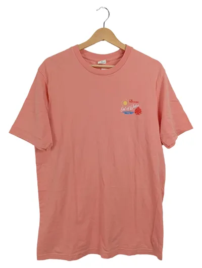 Springfield Herren T-Shirt Gr. M/38 Rosa Out of Water Stickerei Baumwolle