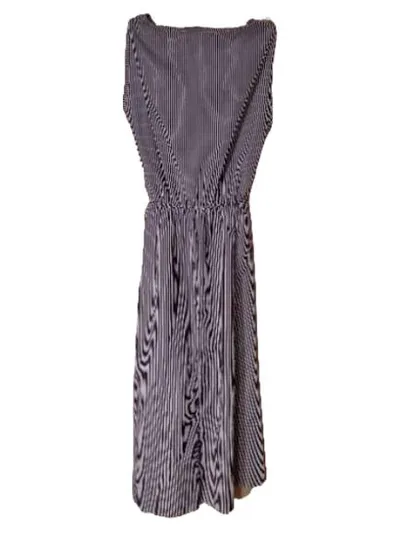 Melitea Sommerkleid Damen M Blau Weiß Gestreift Wickeloptik Midikleid