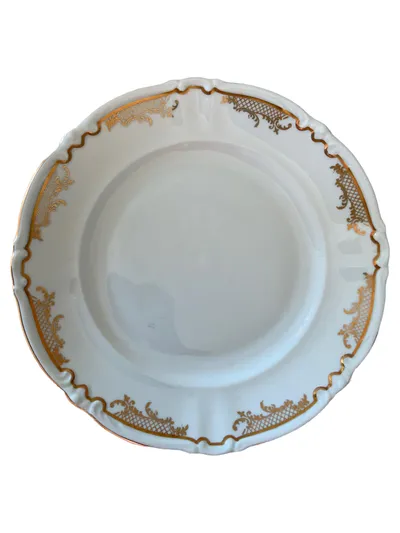 Maiocci Platzteller Porzellan Weiß Klassisch 20 cm Festlich Floral