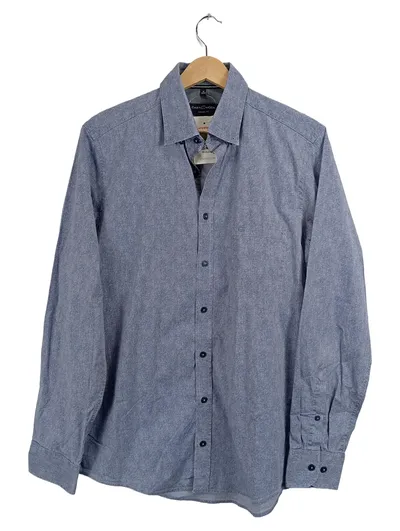 CASAMODA Herren Freizeithemd Langarm Casual Fit Blau Gr. M 39/40