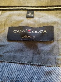 CASAMODA Herren Freizeithemd Langarm Casual Fit Blau Gr. M 39/40 2