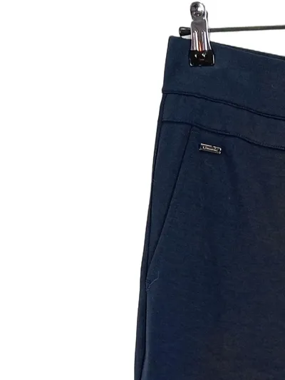 Amour Damen Stoffhose Wide Leg Culotte Gr. 40 Dunkelblau Modal Casual