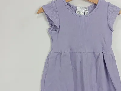 LILY & DAN Mädchen Sommerkleid Gr. 86/92 Lila Baumwolle Casual Rüschen