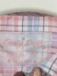 EARLY DAYS Baby Mädchen Body Hemd kariert Mehrfarbig Gr. 3-6 Monate 5
