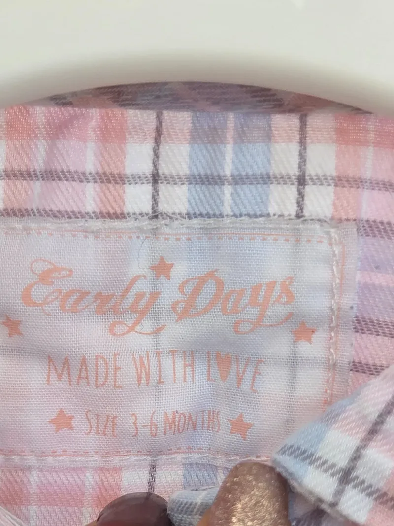 EARLY DAYS Baby Mädchen Body Hemd kariert Mehrfarbig Gr. 3-6 Monate 5