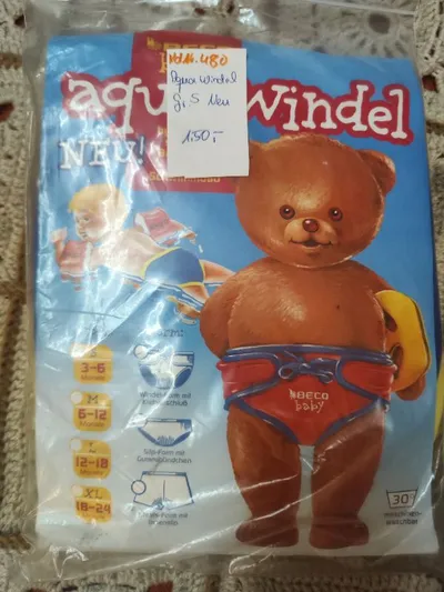 BECO Schwimmwindel Aqua Gr. 62 Rot Logo-Print Kinder