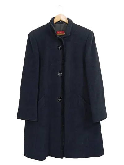 Bauer Damen Wollmantel Gr. 44/XXL Schwarz Klassisch Elegant Angora