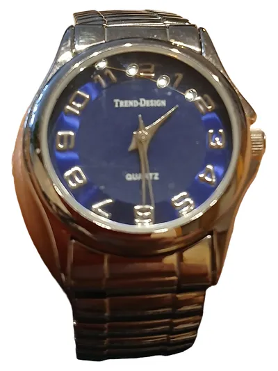 TREND-DESIGN Damen Armbanduhr Silber Metall Modern Strass Alltag 18cm