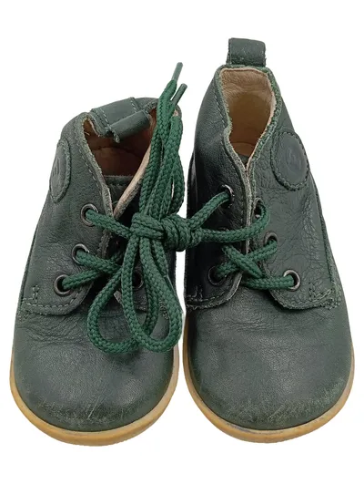 Falcotto Lauflernschuhe Gr. 18 Leder grün Baby Schnürschuhe