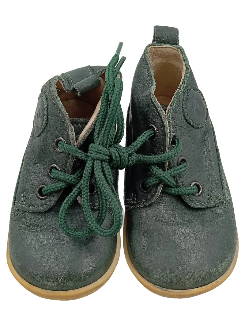 Falcotto Lauflernschuhe Gr. 18 Leder grün Baby Schnürschuhe 1