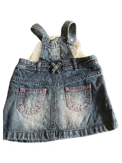 Cool Club Mädchen Latzkleid Jeanskleid Gr. 74 Blau Sterne Stickerei