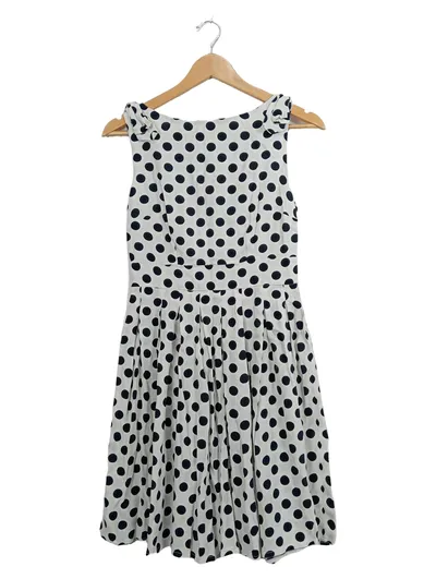 ORSAY Damen Festliches Kleid Polka Dot Weiß Elegant Gr. 36