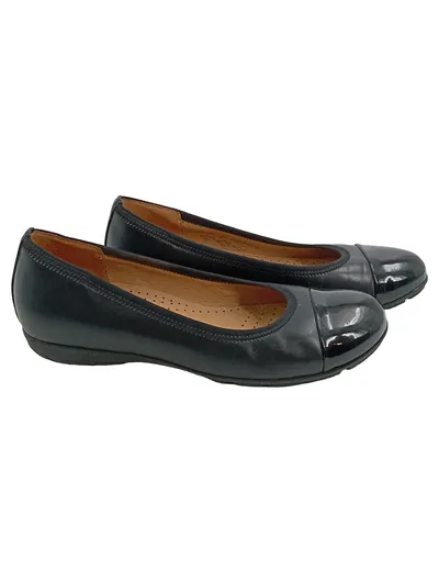 Gabor Damen Ballerinas Schwarz Gr. 4.5 Klassisch Leder Hovercraft