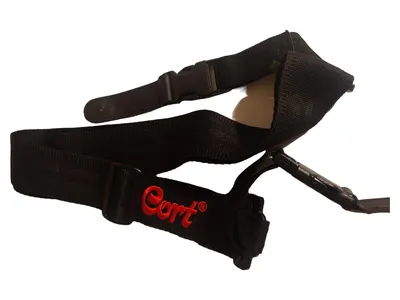 CORT Taschenschulterriemen Praktisch Schwarz Uni Logo-Print 112cm