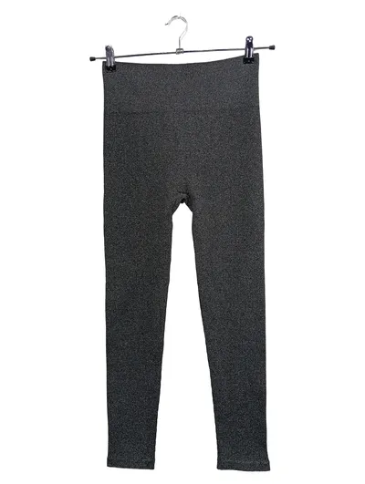Sarlini Damen Leggings LxL Grau Rippstrick Komfortabel