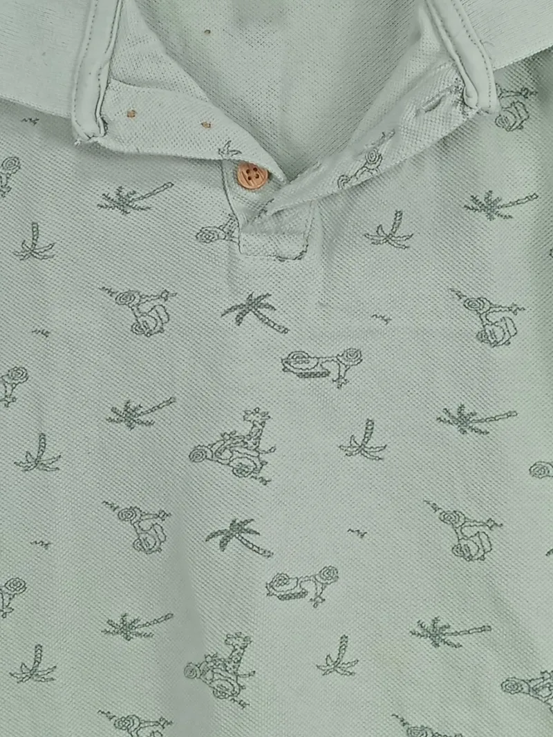 DOPO DOPO Kinder Poloshirt Gr. 92 Grün Tiermotiv Kurzarm 4