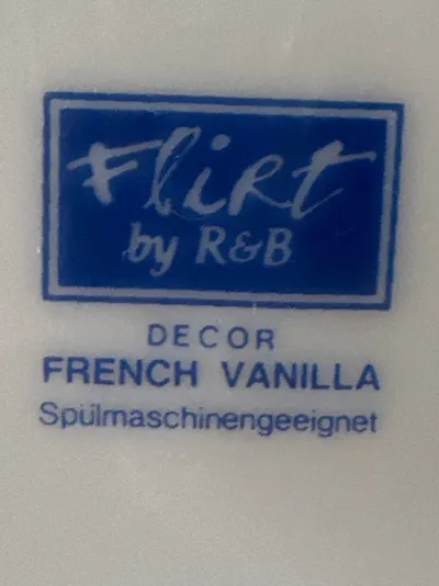 FLIRT by R&B Essteller FRENCH VANILLA 19cm Porzellan Modern Gestreift Mehrfarbig
