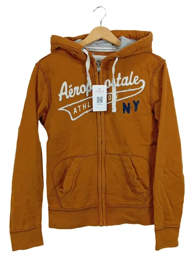 Aéropostale Damen Sweatjacke Kapuzenjacke Gr. XS/34 Cognac Athletic NY