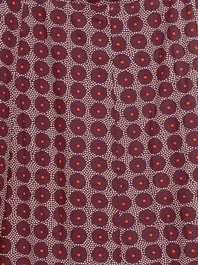 QIÉRO! Damen A-Linienrock Gr. 42 Rot Casual Midirock Viskose Elastan Muster
