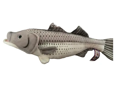 Kuschelwuschel Fisch Kuscheltier Stofftier Grau 15 cm