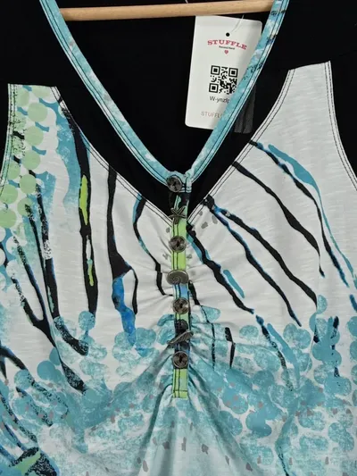 BiBA Damen Top Gr. 38/M Mehrfarbig Casual Viskose Elasthan